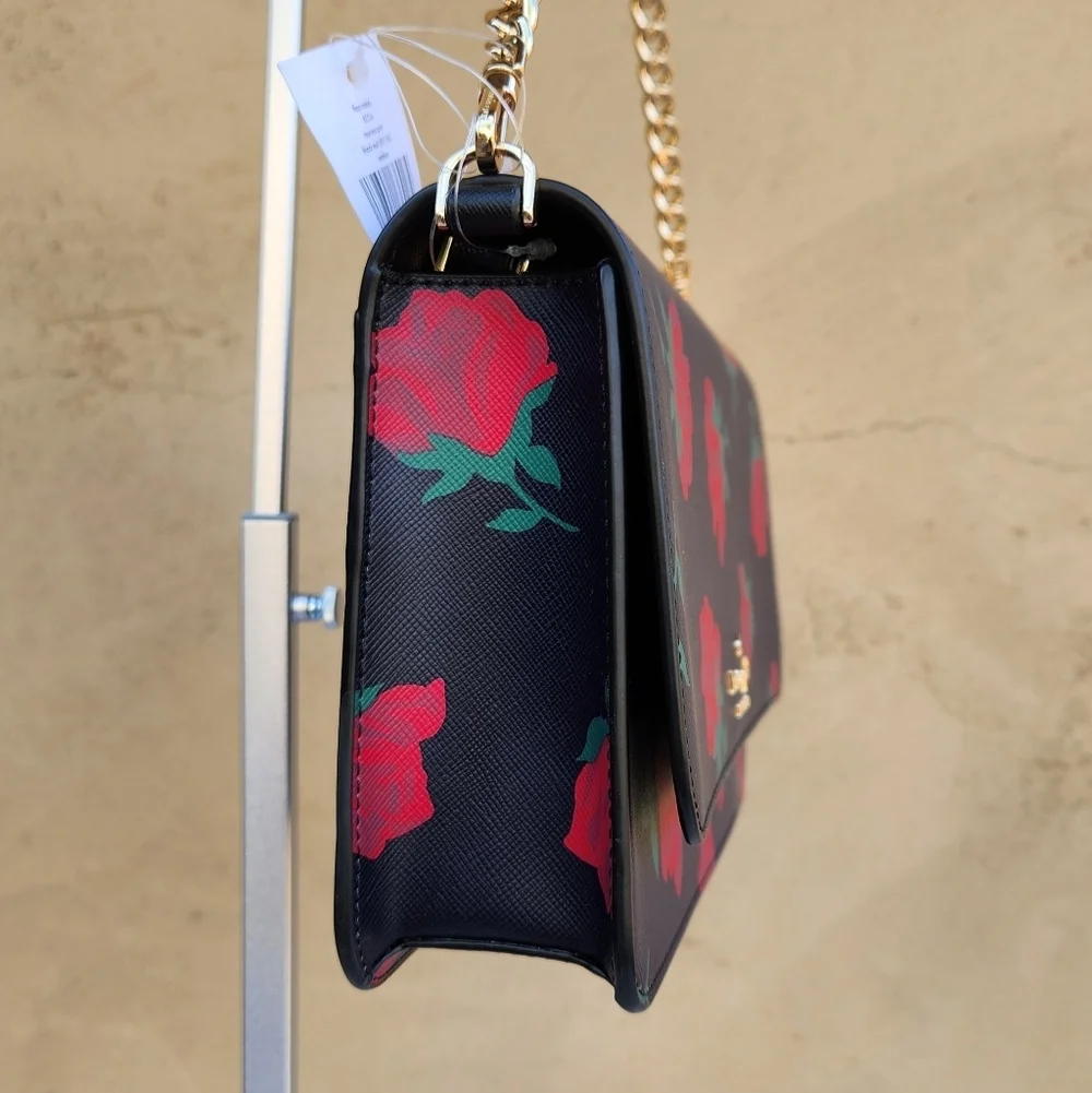 Kate Spade Madison Rose Toss Printed Flap Crossbody
